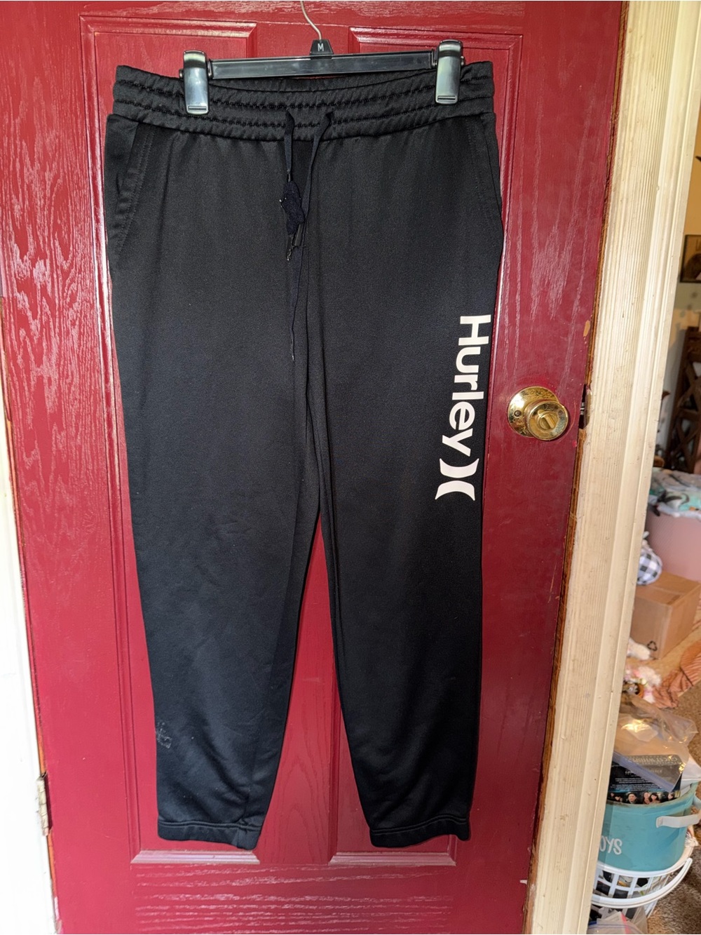 Hurley Black Logo Jogger Pants for Kids